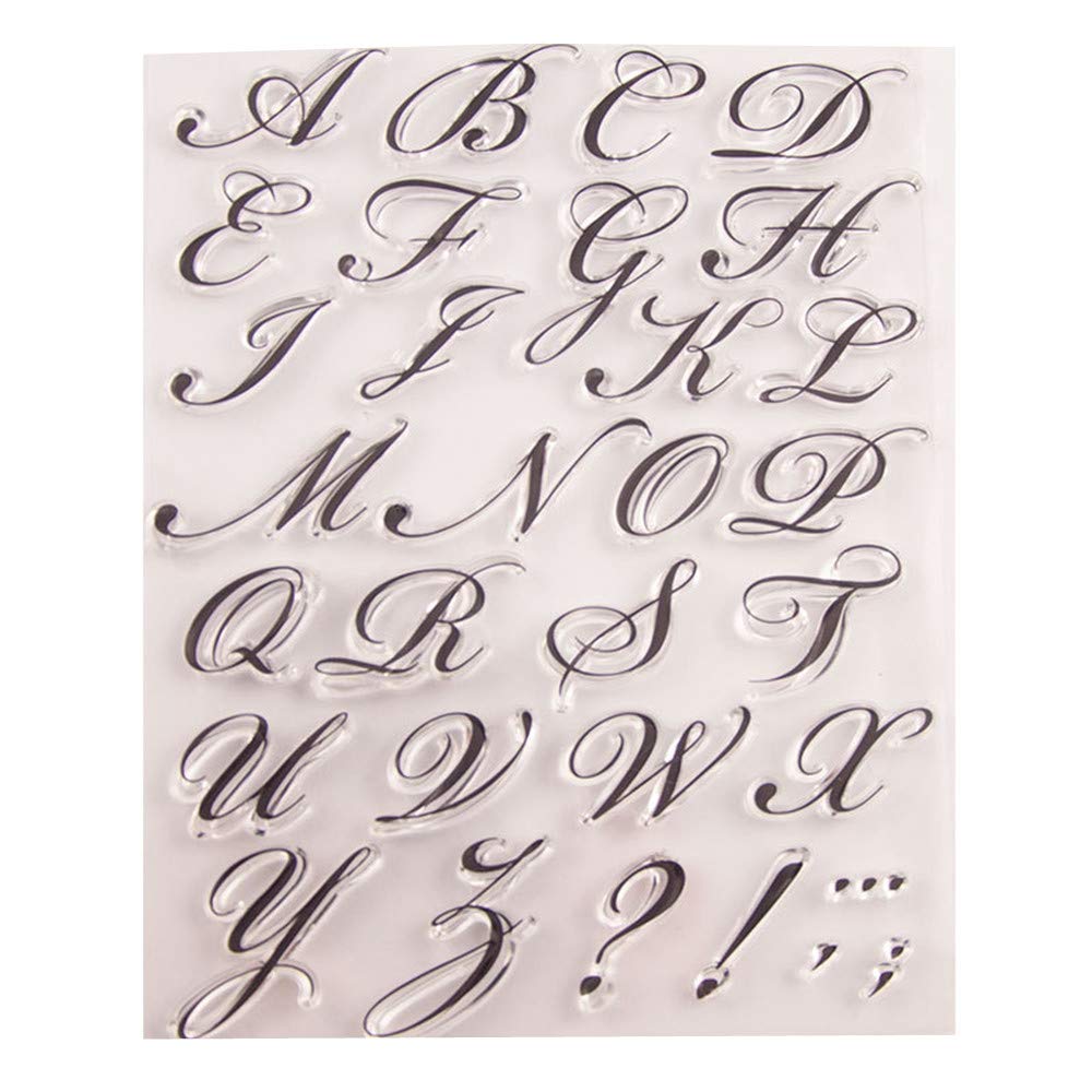 Capital Letter ABC Clear Stamps for Card Making, Journaling & Scrapbooking - Durable Rubber Alphabet Stamps for DIY Cards, Planners, Bullet Journals & Album Decoration - Perfect for Crafting, Gift Wrapping & Home Decor Projects