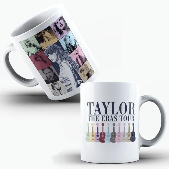 Taylor Swift The ERAS Tour Printed 330ml Coffee Mug - Microwave & Dishwasher Safe Gift for Swifties | Perfect for Tea, Coffee & Hot Drinks at Home, Office or Concert Tailgating