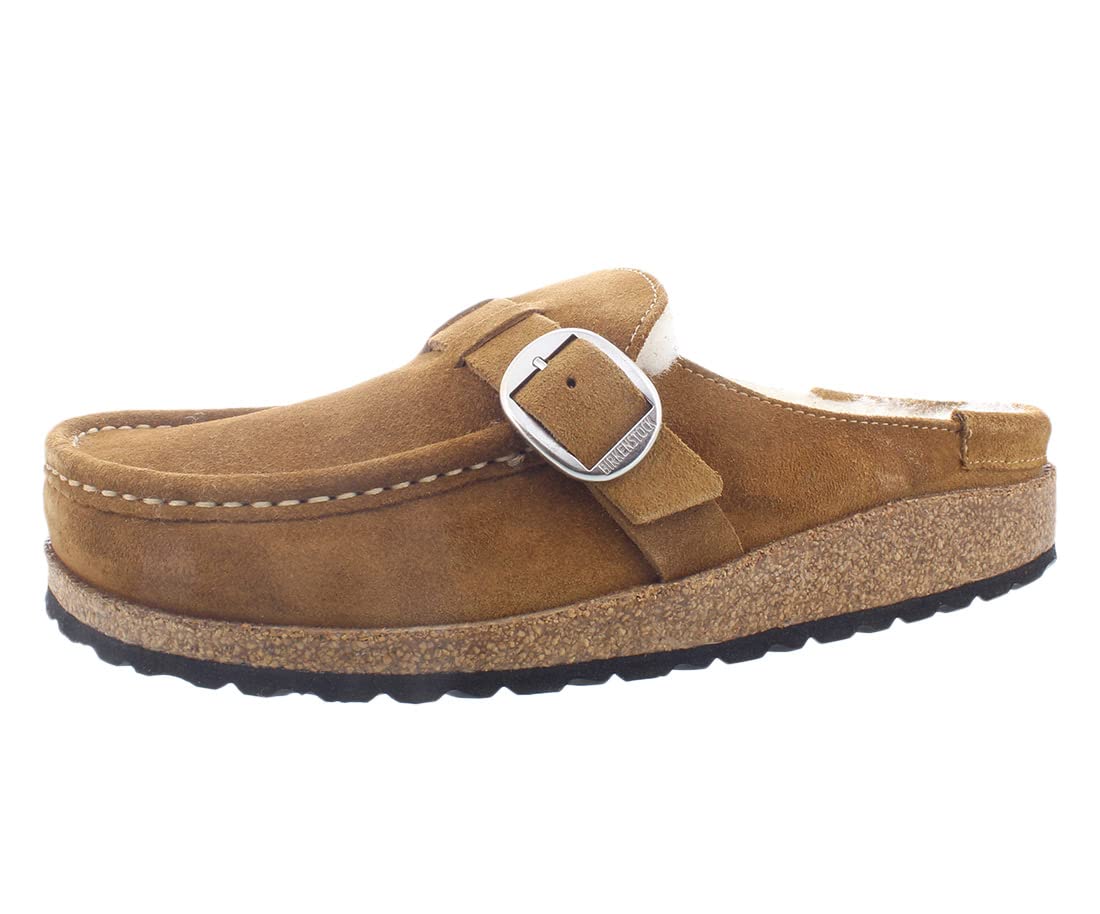 Birkenstock Buckley Shearling Unisex Sandals - Comfortable Winter Slippers for Men & Women - Cozy Indoor/Outdoor House Shoes for Relaxing at Home