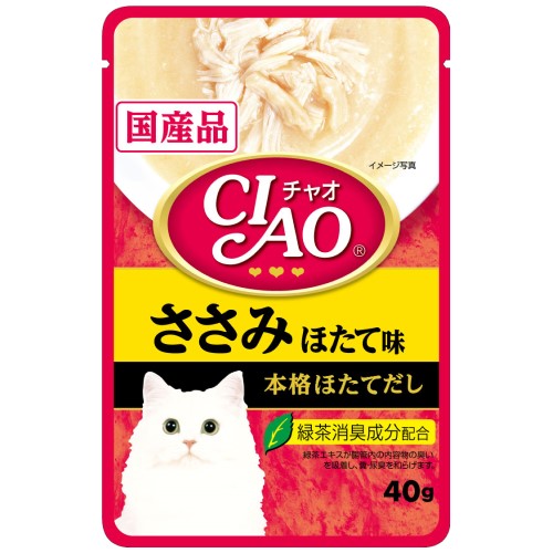 Premium Ciao Cat Wet Food - Creamy Soup Pouch with Chicken Fillet & Scallop Flavor (12 Pack) | Tasty & Nutritious Meal for Adult & Senior Cats | Perfect for Picky Eaters & Hydration Boost