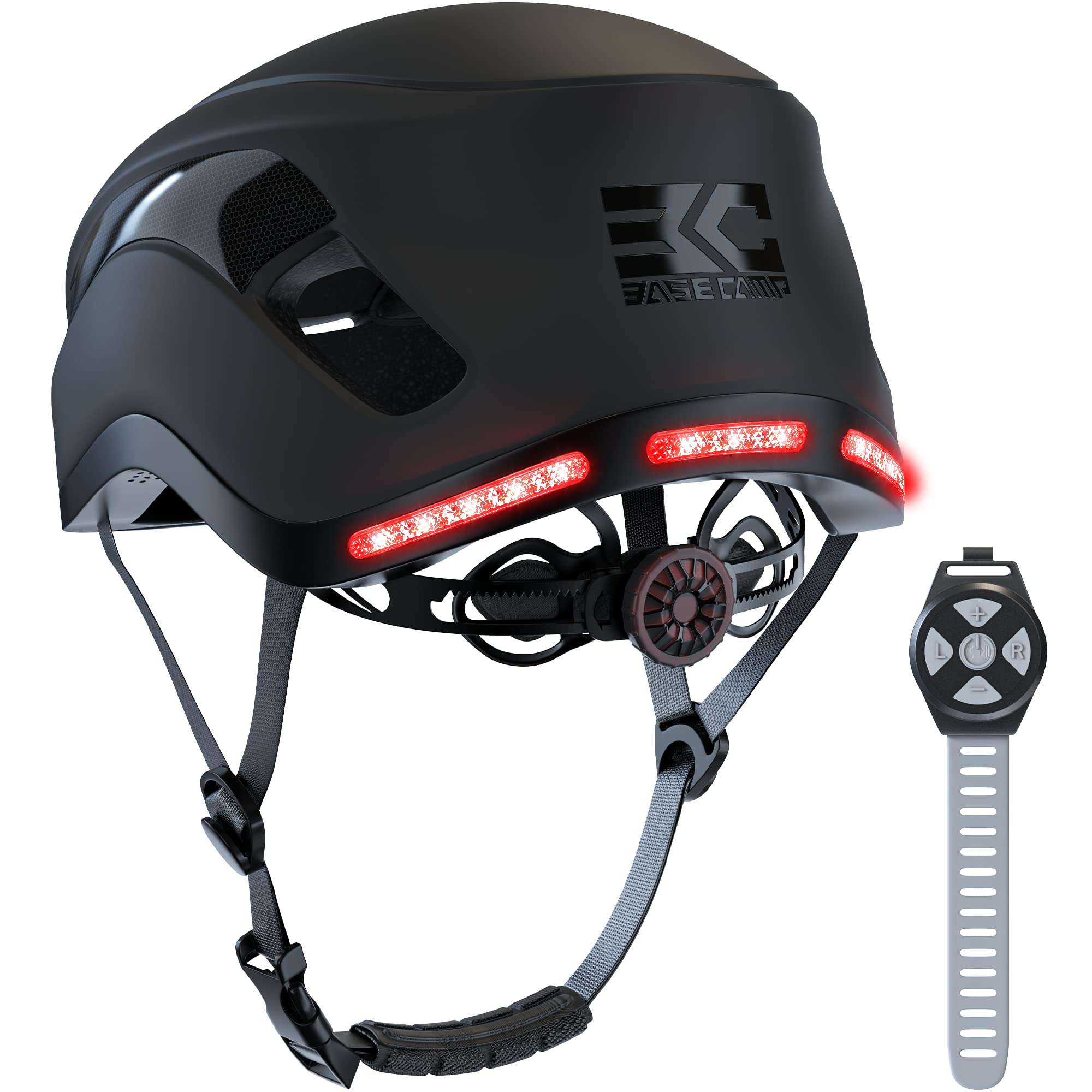 BASE CAMP SF-999 Smart Bluetooth Bike Helmet for Adults - Built-in Speakers, Mic & LED Turn Signals - Lightweight Cycling Helmet for Men & Women - Perfect for Commuting, Road Biking & Urban Cycling
