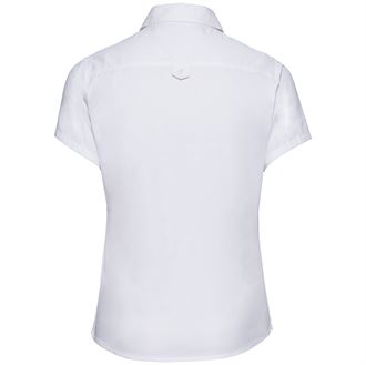 Russell Collection Women's Short Sleeve Classic Twill Shirt (J917F) - Comfortable Casual Top for Work, Office & Everyday Wear