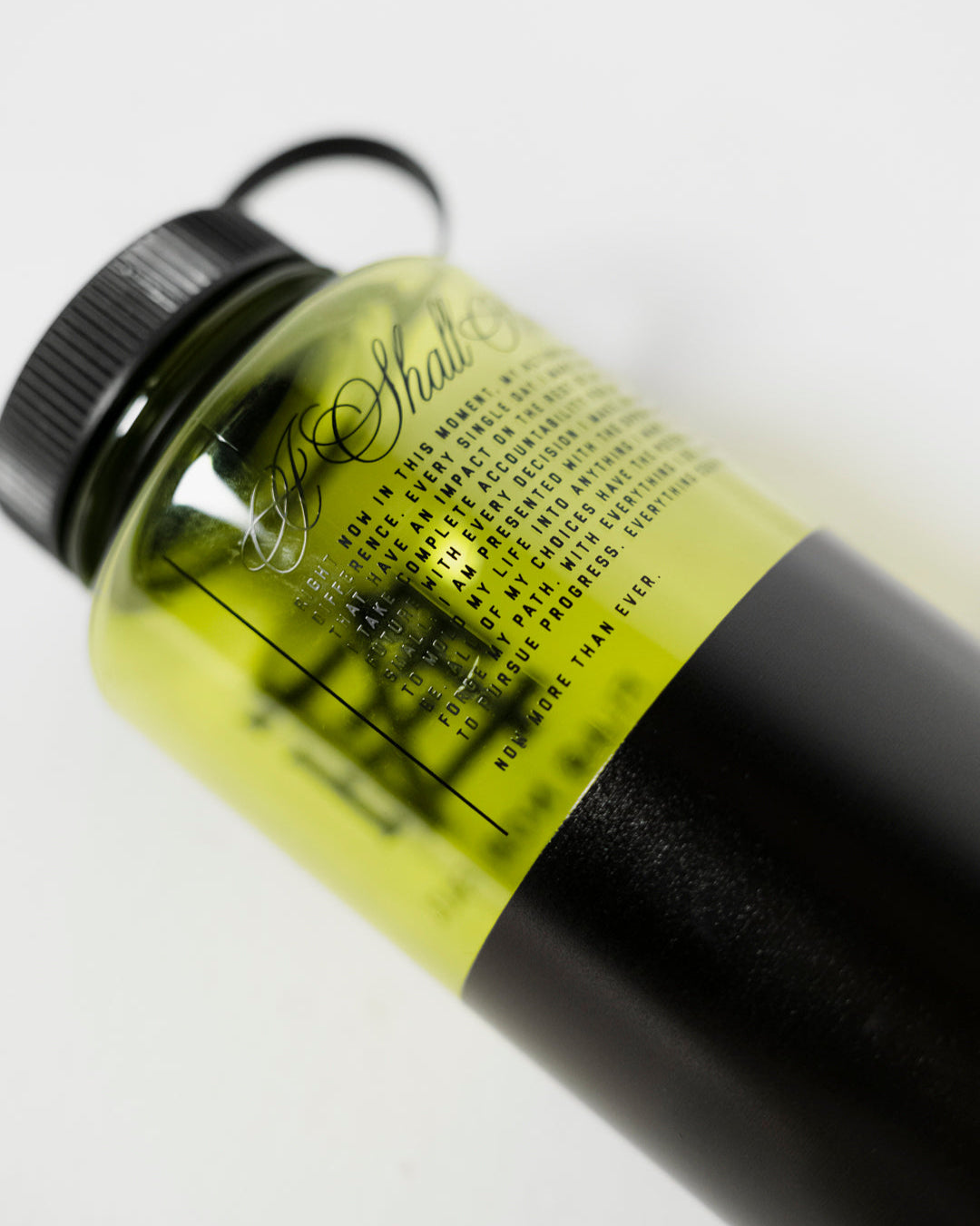 Eco-Friendly MANTRA BOTTLE - Reusable Water Bottle with Motivational Time Markings, BPA-Free, Leak-Proof (Green) - Perfect for Yoga, Gym, Hiking & Daily Hydration