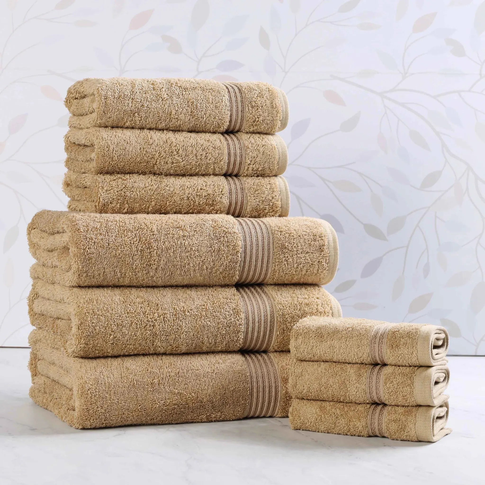 Premium 9-Piece Egyptian Cotton Towel Set - Ultra Soft, Absorbent & Luxurious Bath Towels for Spa, Hotel & Home Use
