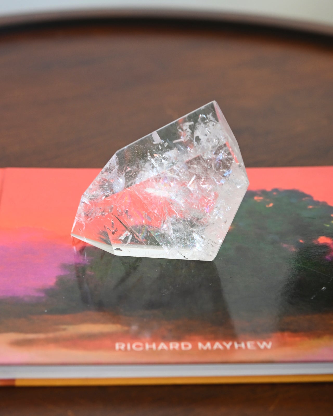 5 Inch Clear Quartz Geometric Crystal with Stand - Perfect for Home Decor, Meditation & Healing | Feng Shui, Office Desk & Gift Idea