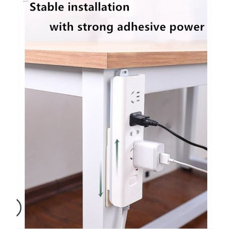 Wall Mounted Rotatable Extension Socket Plug Holder - Cable Management Organizer for Home, Office & Workshop - Power Outlet Organizer with 360° Rotation