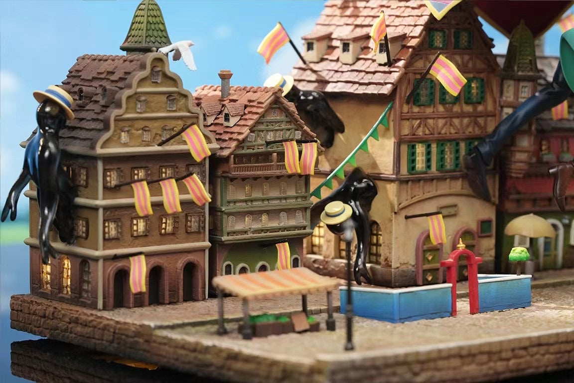 Howl’s Moving Castle Sophie and Howl's Aerial Stroll Desktop Scene - OPM Studio | Anime Collectible Figure for Home & Office Decoration | Perfect Gift for Studio Ghibli Fans