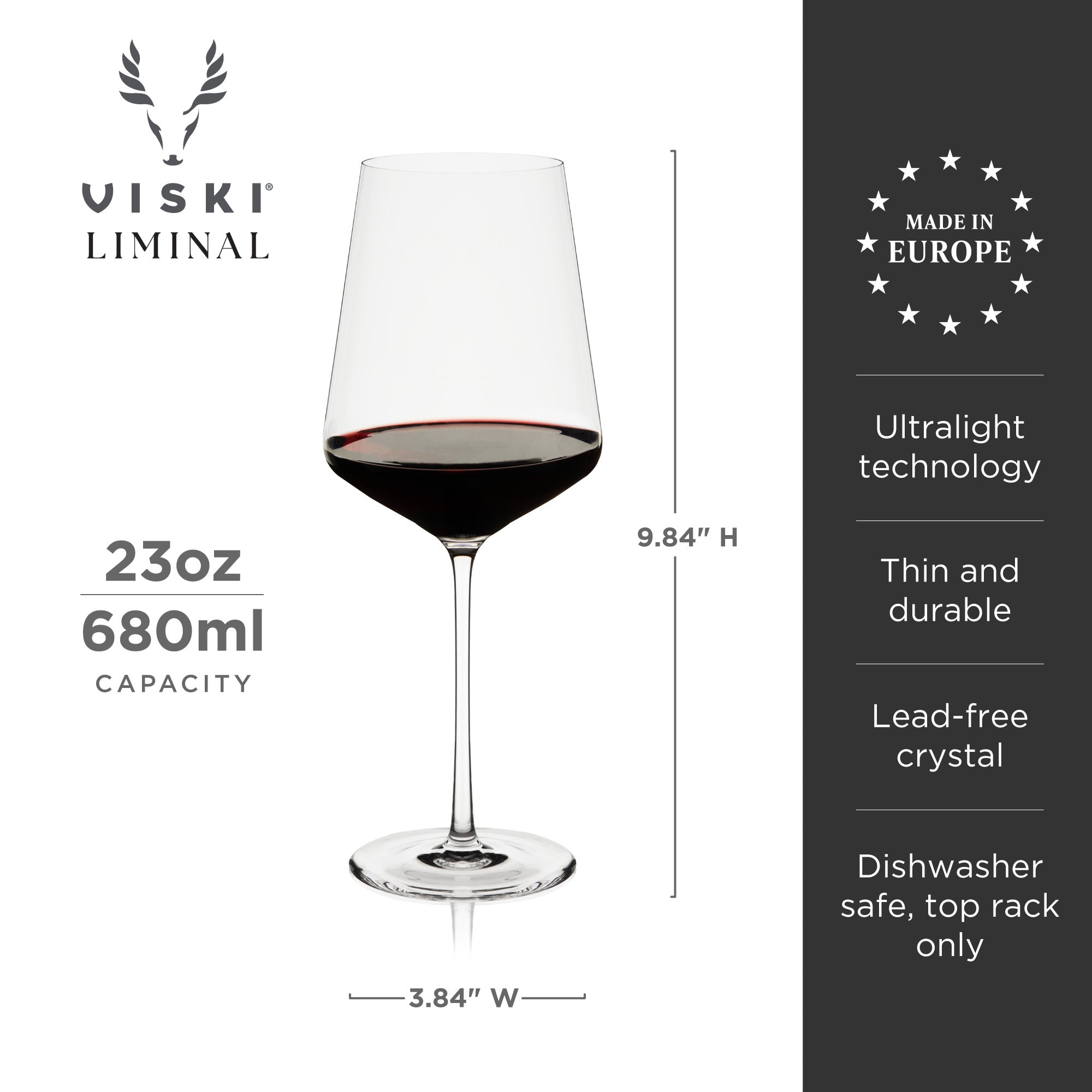 Premium Universal Wine Glasses Set of 4 - Elegant Stemware for Red, White & Sparkling Wine - Perfect for Dinner Parties, Weddings & Home Entertaining
