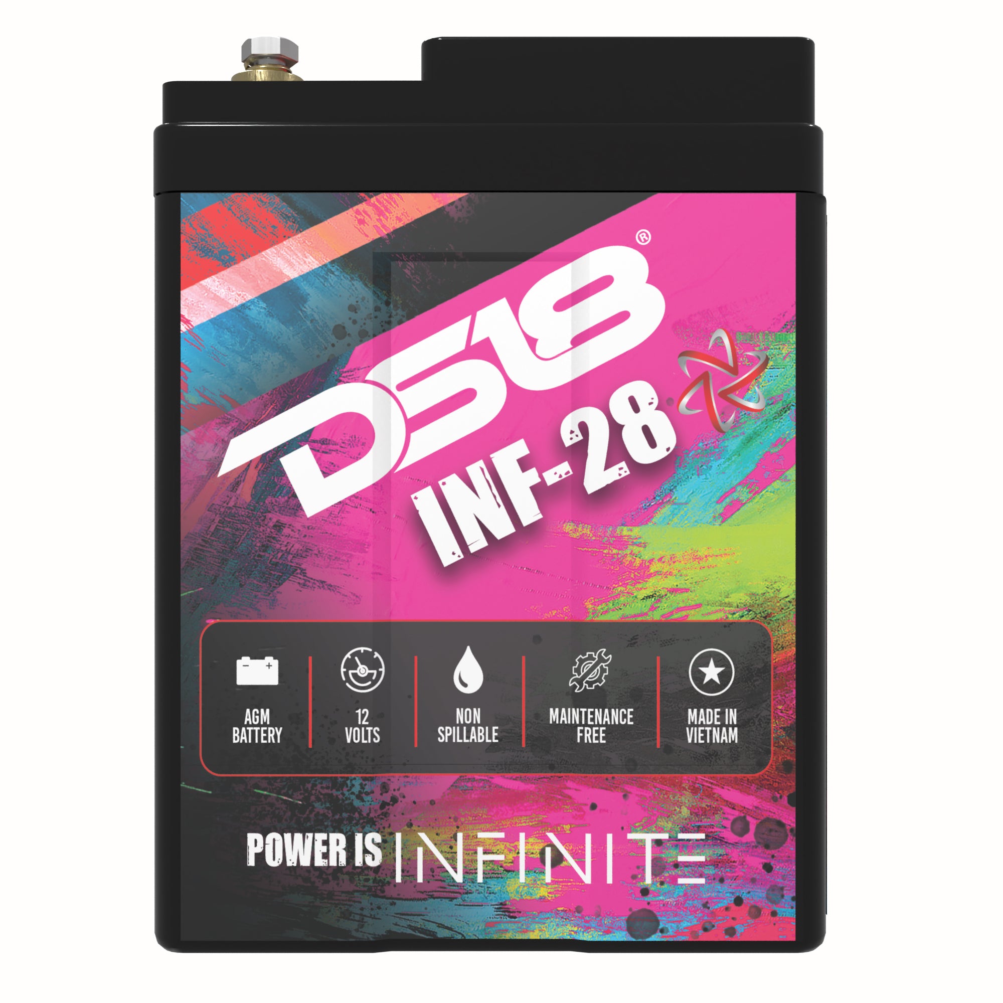 INFINITE 28AH AGM Deep Cycle Battery - 12V Rechargeable Power Cell for Solar Systems, RVs, Boats & Off-Grid Applications - Long Lasting Energy Storage Solution