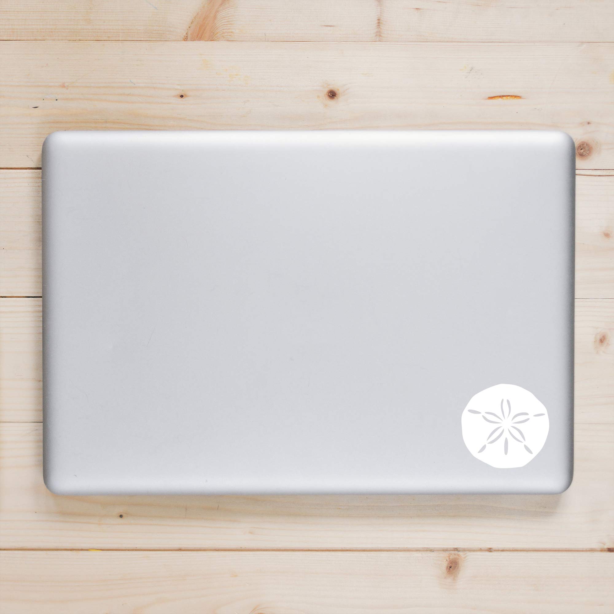 Sand Dollar Beach Decal - 3 Inch White Vinyl Sticker for Summer Relaxation | Perfect for Windows, Laptops, Cars & DIY Beach-Themed Decor