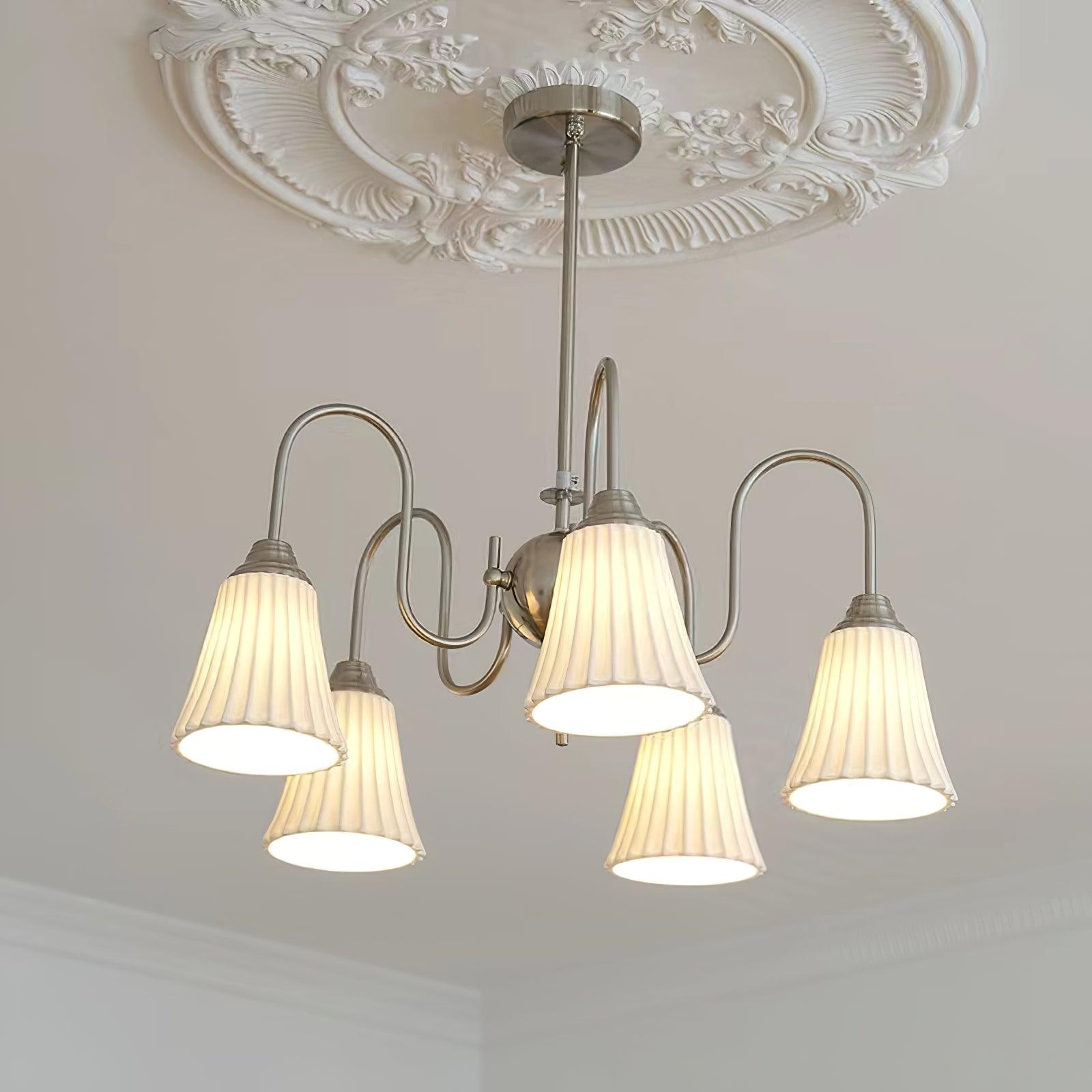 Elegant Esther Chandelier - Modern Crystal Ceiling Light Fixture for Dining Room, Living Room & Bedroom | Perfect for Home Decor & Interior Design