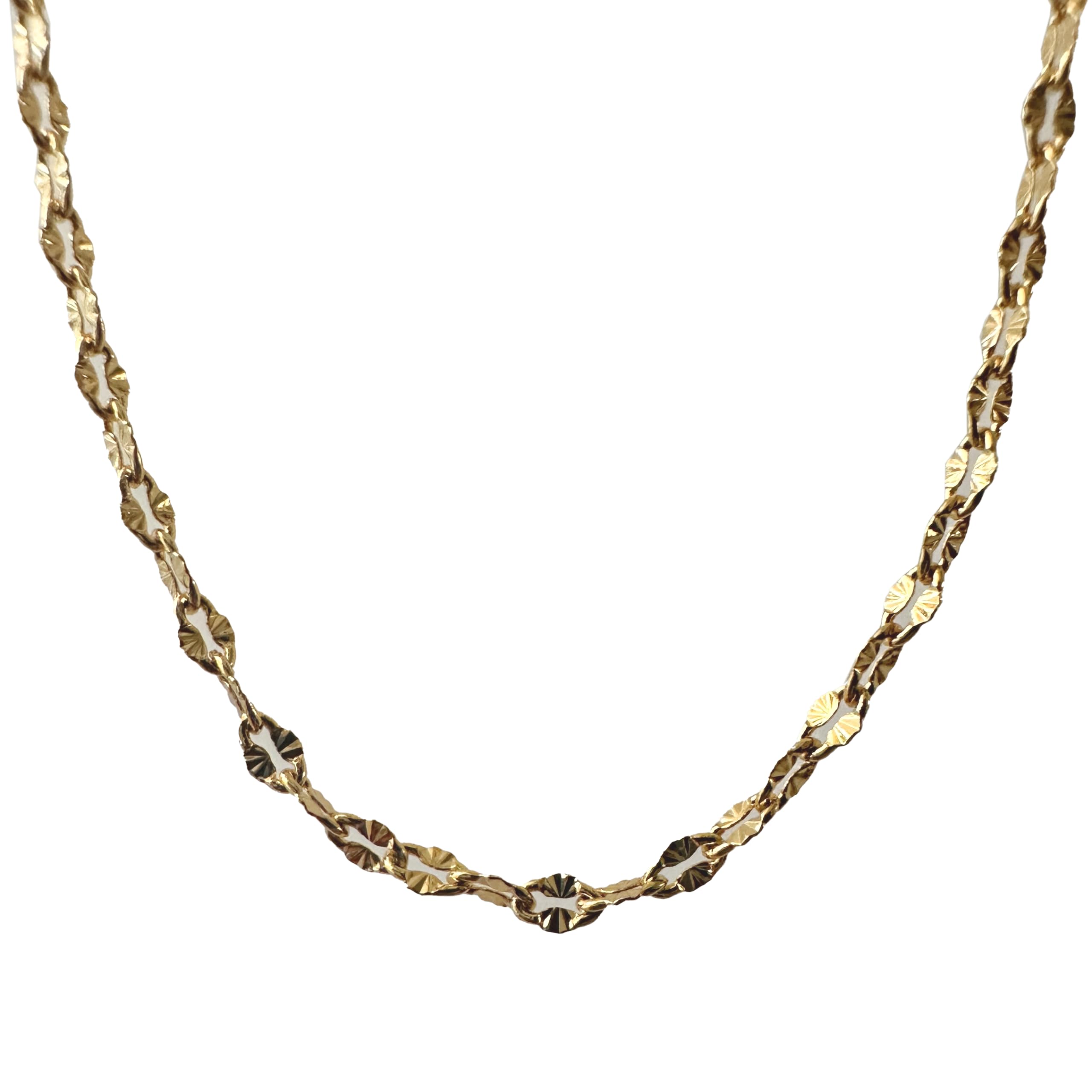 Honeycat Esme Faceted Dainty Chain Necklace - Minimalist Delicate Gold Jewelry for Women, Elegant Everyday Wear & Special Occasions