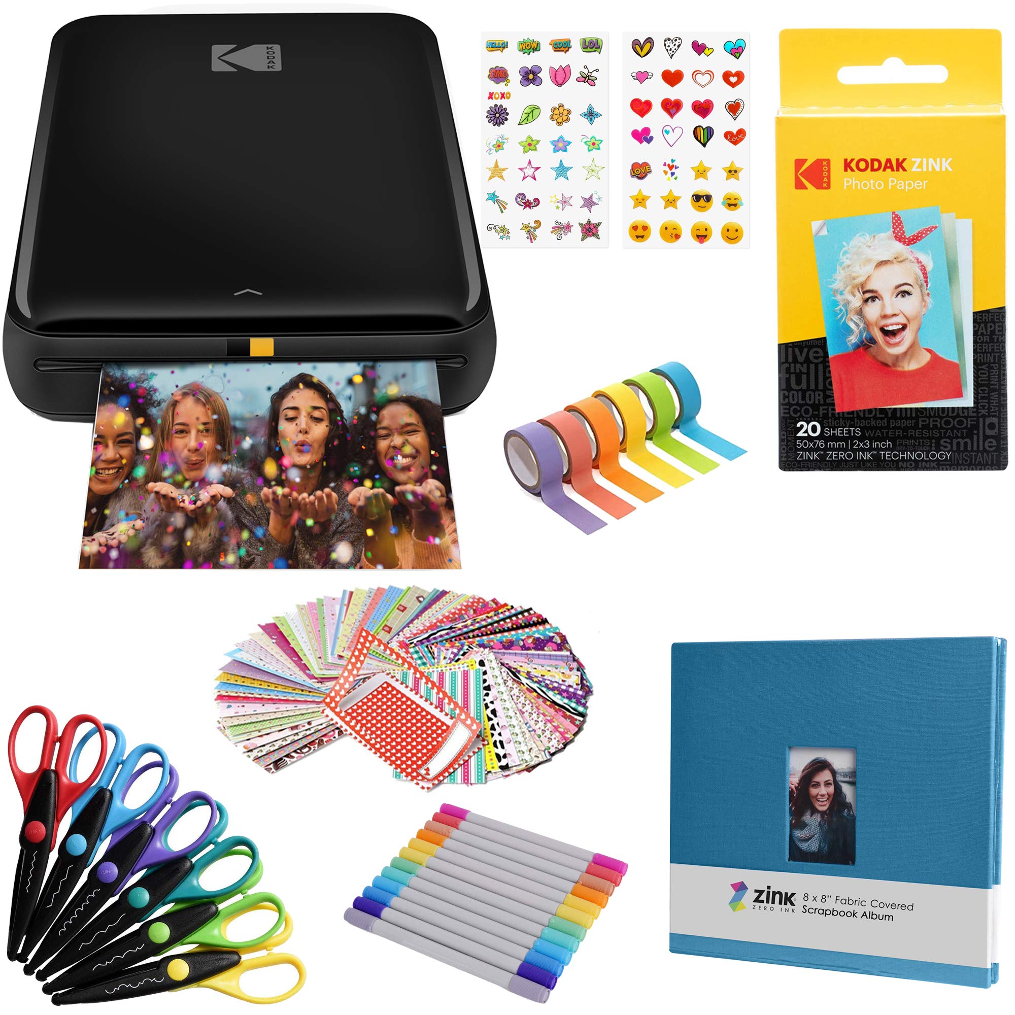 KODAK Step Wireless Mobile Photo Mini Printer (Black) - Portable Instant Printer for Smartphones, Scrapbooking, DIY Crafts & Travel Memories | Print Polaroid-Style Pics Anywhere