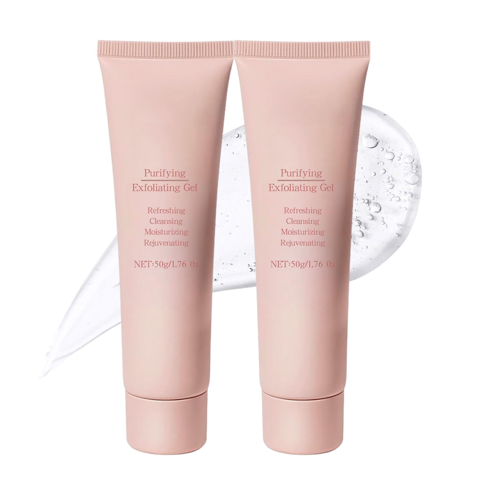 2 Pcs Purifying Exfoliating Gel - Gentle Face & Body Scrub for Sensitive Skin - Pore Minimizer & Whitehead Remover - Deep Cleansing & Moisturizing Gel for Acne-Prone Skin - Perfect for Daily Skincare Routine & Spa Treatment at Home