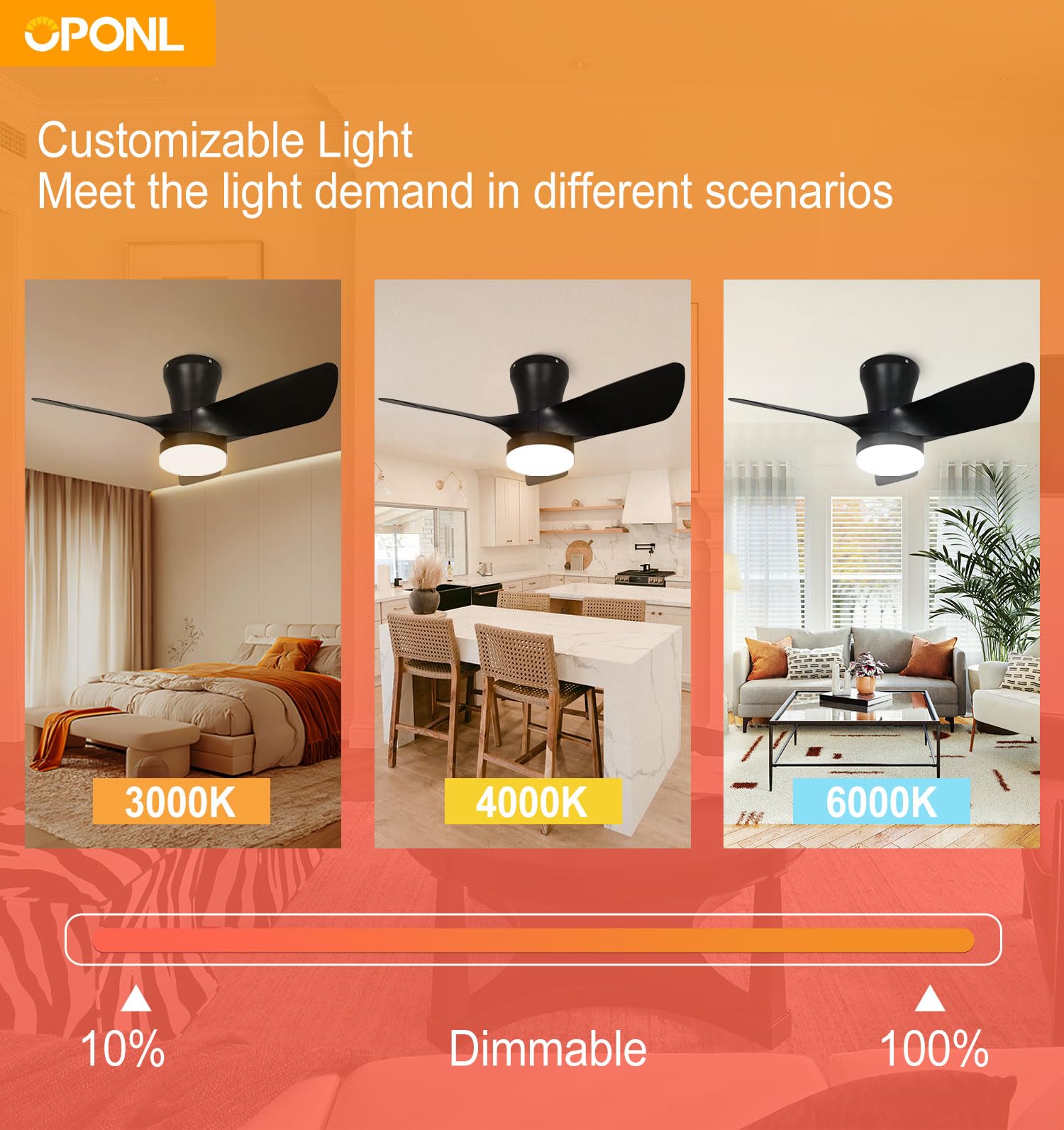 30 Inch Black Ceiling Fan with Light - High Airflow Quiet DC Motor - Modern Ceiling Fans with Lights for Bedroom, Kitchen, Dining Room & Patio - Perfect for Cooling and Lighting Indoor/Outdoor Spaces