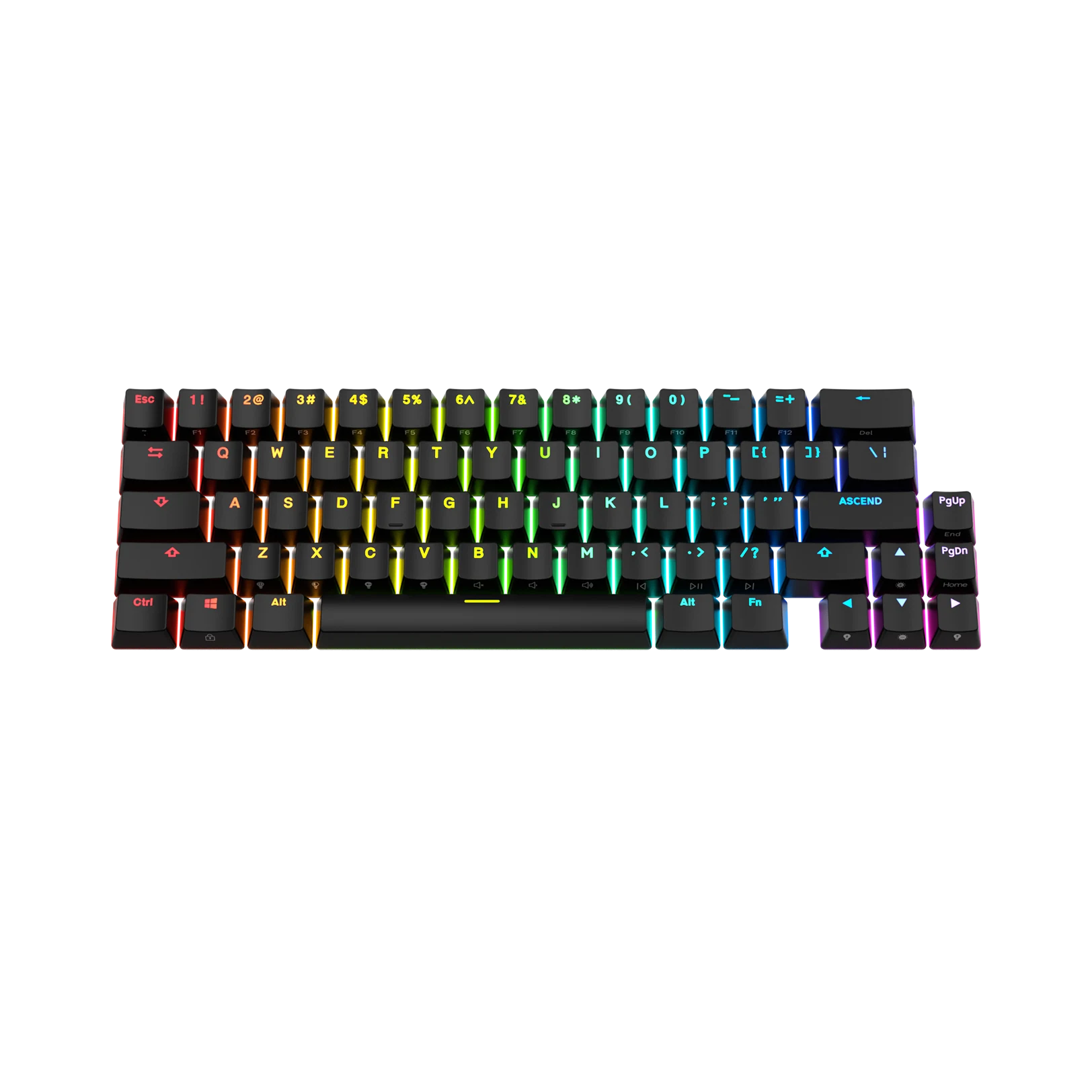 Backlit Black Keycaps for Mechanical Keyboards - US Layout - Perfect for Gaming & Typing in Low Light