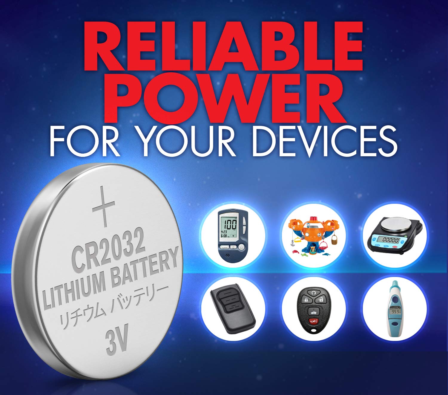 ACDelco 24-Pack CR2032 3V Lithium Coin Cell Batteries for Watches, Key Fobs, Calculators & Small Electronics - Long Lasting 5-Year Shelf Life - Ideal for Home, Office & Emergency Kits