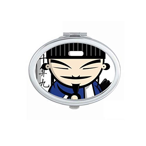 DIYthinker Chinese Masterpiece Drawing Mirror - Portable Folding Double-Sided Hand Mirror for Makeup, Travel & Home Decor | Compact Vanity Mirror with Protective Case, Perfect for Artists, Cosplay & Daily Use