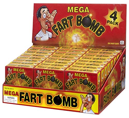 Gadgets Mega Fart Bags - 4 Boxes (16 Bags) | Prank Joke Gag Gift for Friends & Parties | Hilarious Practical Joke Accessories for Kids & Adults