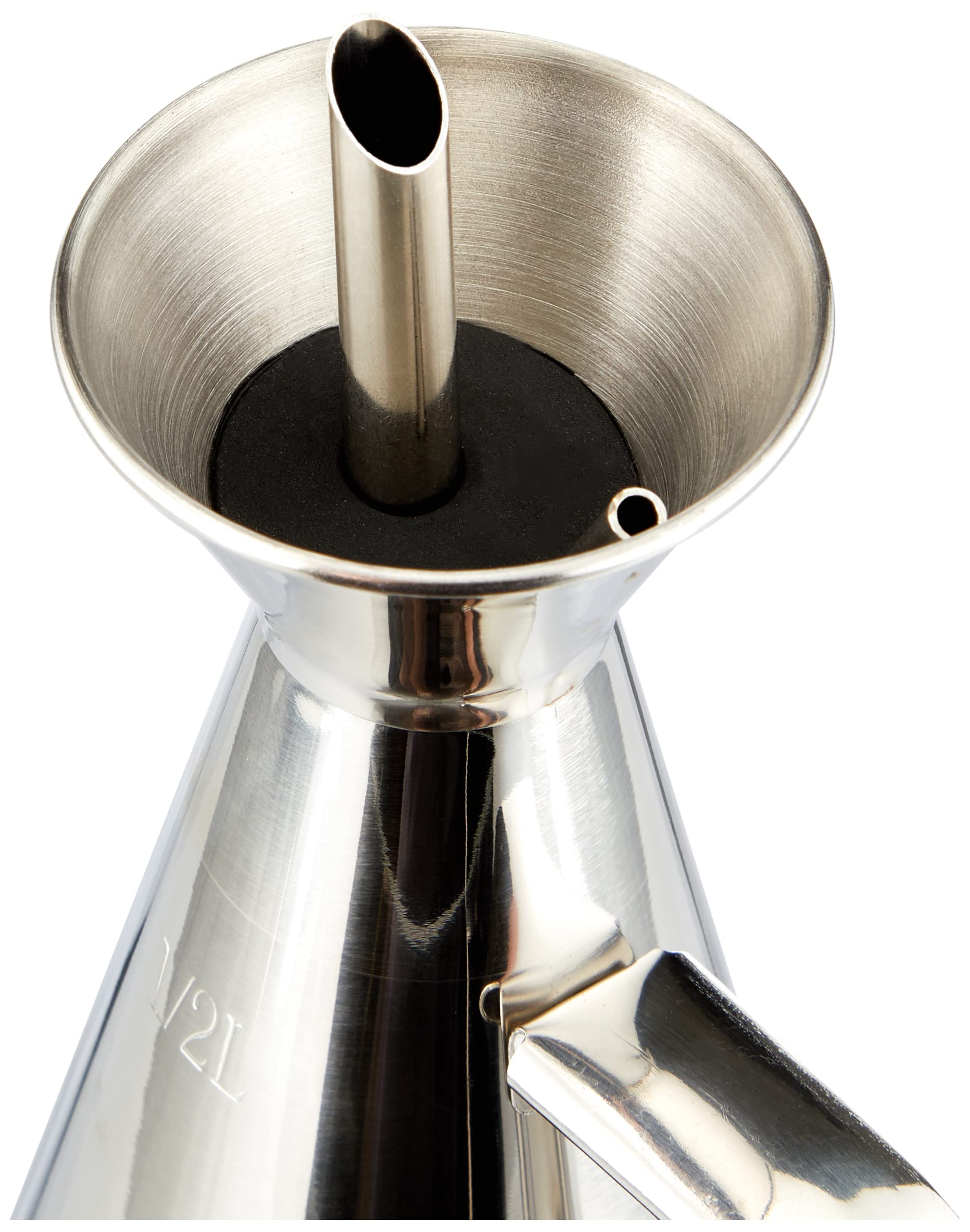 Ibili Stainless Steel Oil Can 500ml - Silver Kitchen Oil Dispenser for Cooking, Frying & Baking - Perfect for Restaurants, Home Kitchens & Outdoor BBQs
