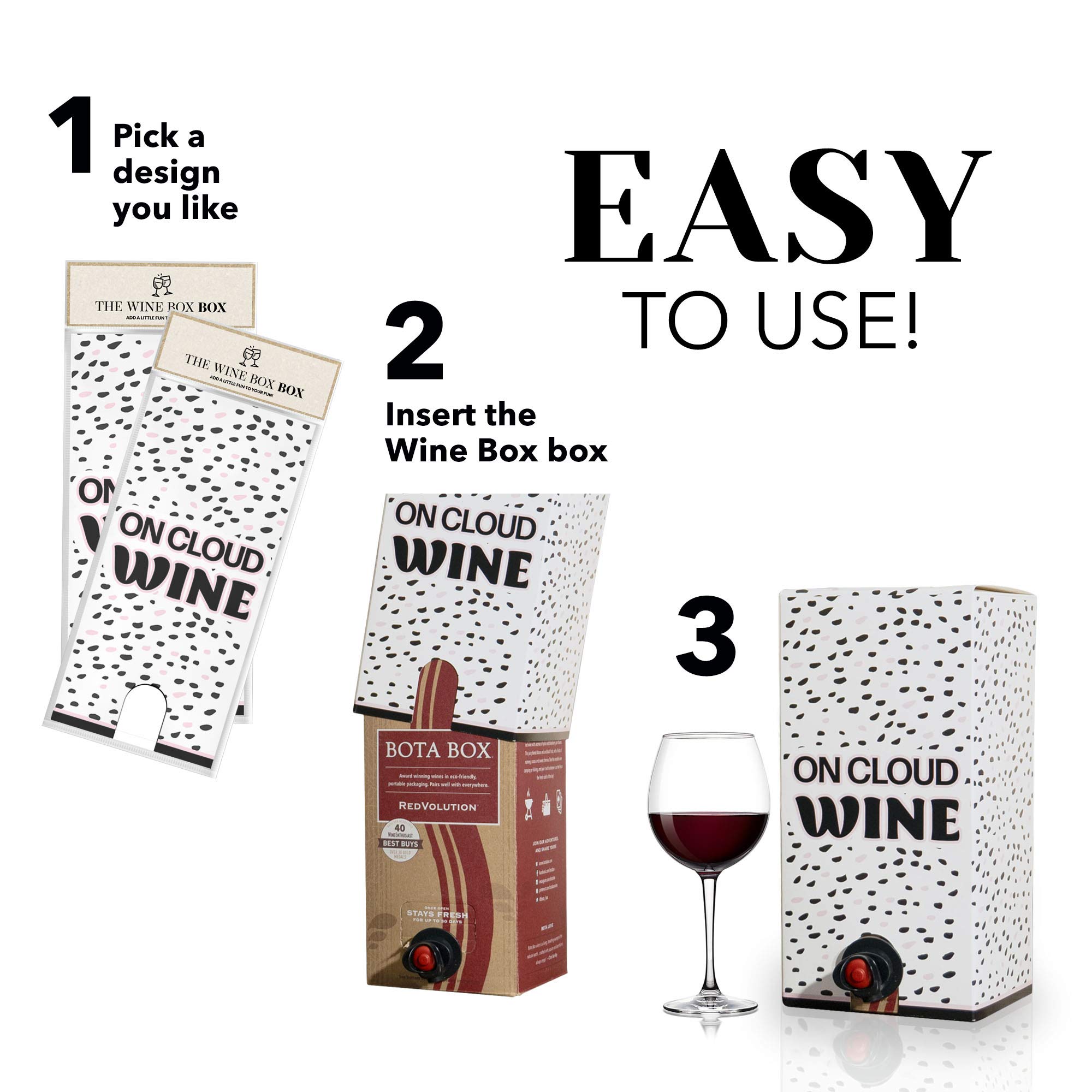 Cloud Wine Box Cover - Lightweight & Portable Packaging for Boxed Wine | Stylish & Decorative Design for Parties, Picnics & Home Use | WineBox