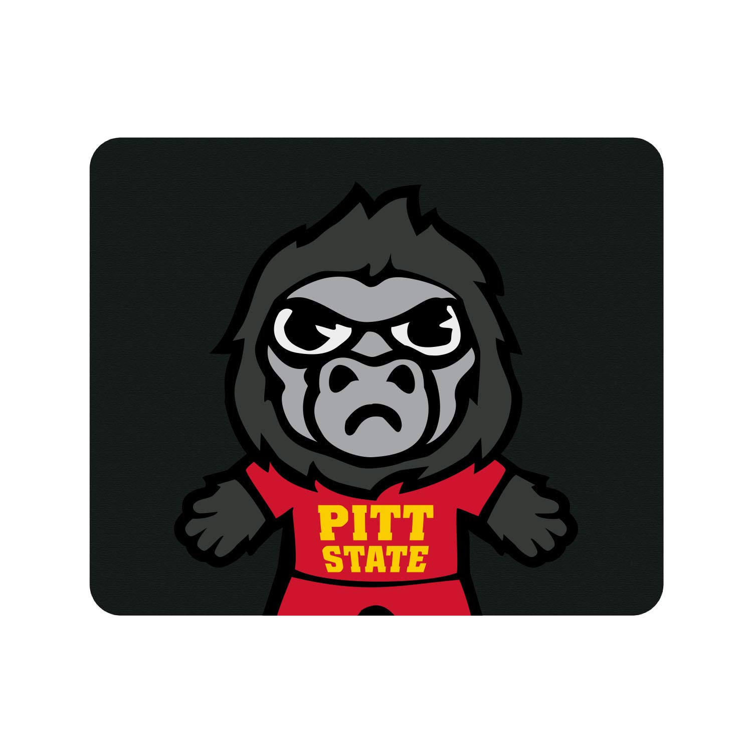 Pittsburg State University Standard Fabric Mouse Pad - Non-Slip Desk Accessory for Gaming & Office Use - OTM Essentials Tokyodachi Design - Perfect for Work, School & PC Gaming Setup
