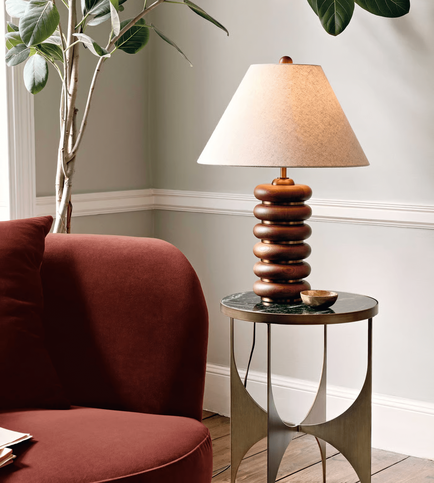 Modern Greyson Table Lamp - Adjustable LED Desk Light with USB Port for Bedroom, Living Room & Office - Perfect for Reading, Working & Nightstand Use