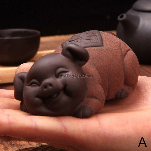 Adorable Pig-Shaped Tea Pet - Ceramic Tea Companion for Gongfu Tea Ceremony | Perfect Gift for Tea Lovers & Feng Shui Decor
