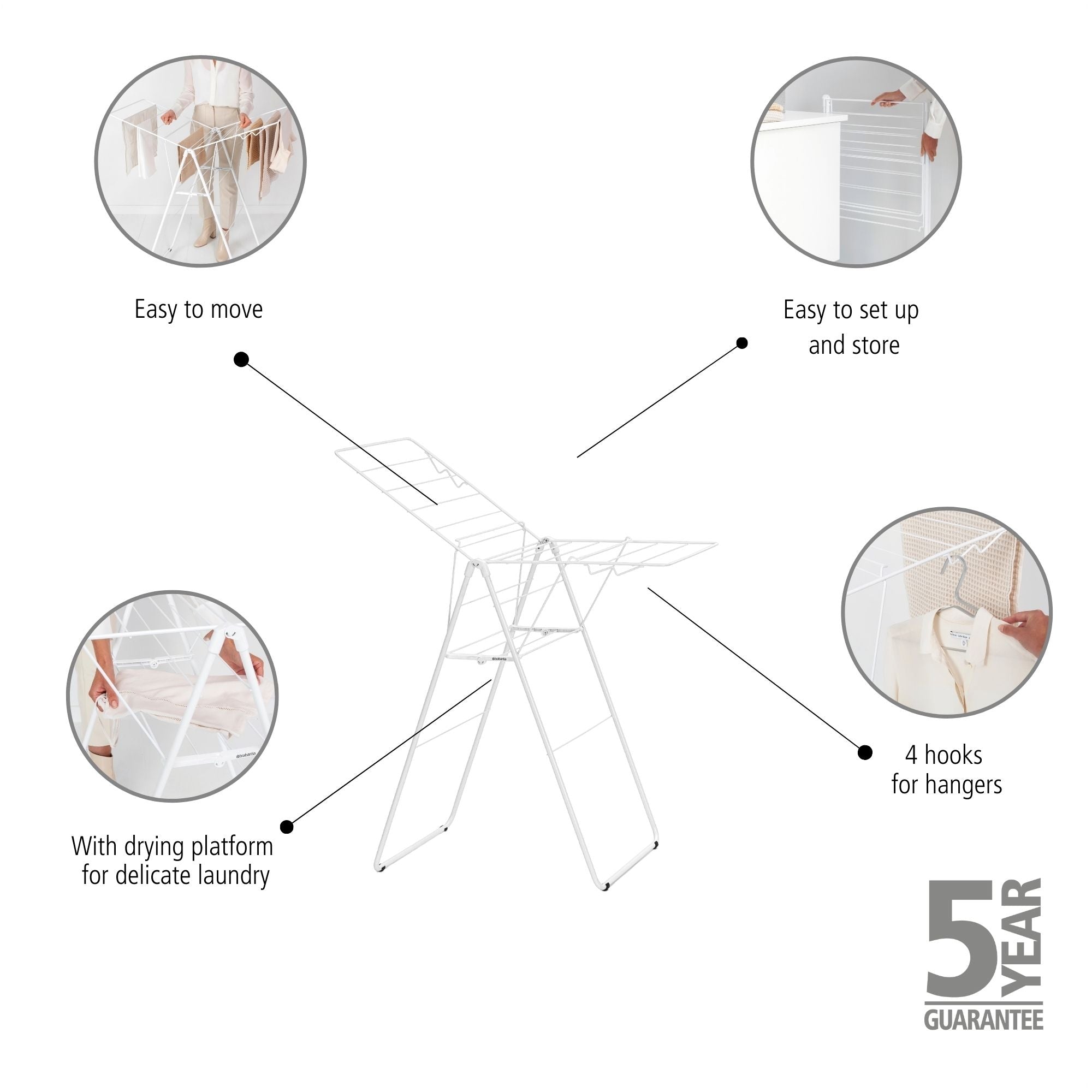15M Heavy-Duty Stainless Steel Clothes Drying Rack - Foldable Laundry Hanging Rack for Indoor/Outdoor Use - Perfect for Apartments, Balconies & Camping