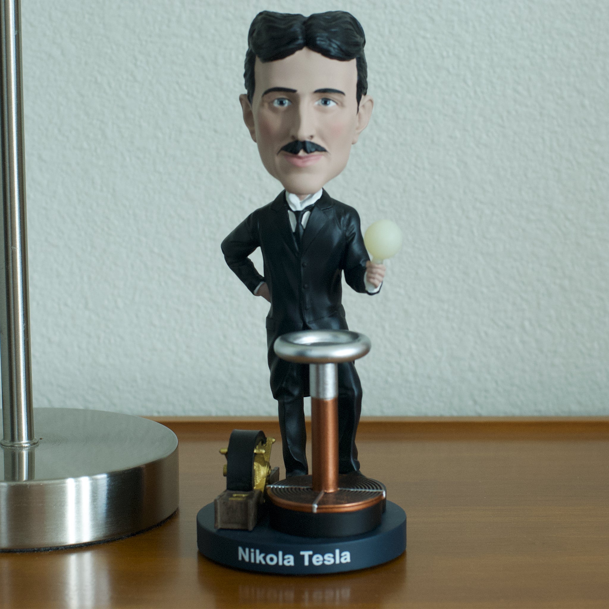 Premium Nikola Tesla Bobblehead Figurine - Collectible Scientist Desk Decor for Office, Home & Gifts | Fun Physics Teacher Appreciation Present