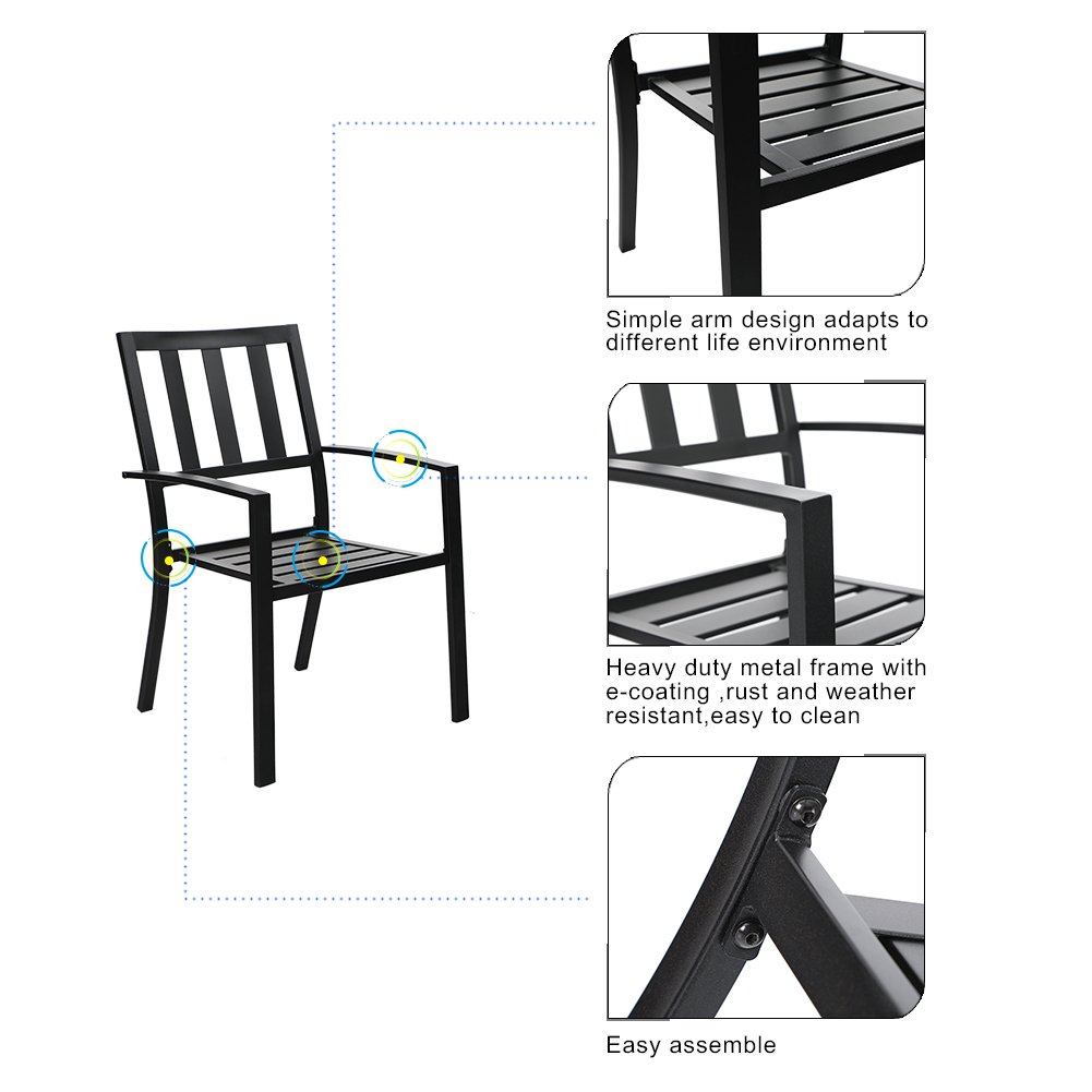 PHI VILLA 5-Piece Outdoor Dining Set - 37