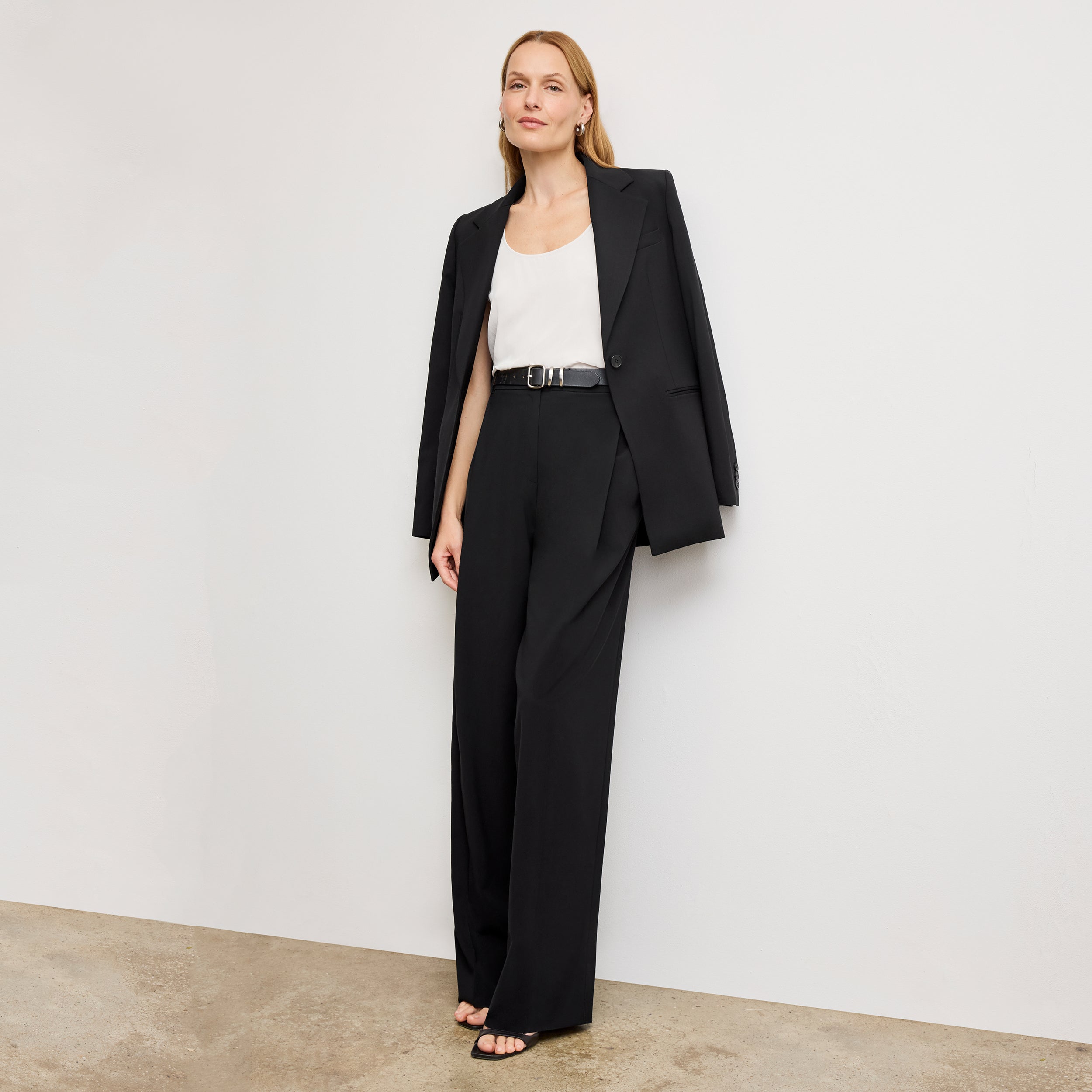 Rina Sculptural High-Waisted Pants - OrigamiTech Pleated Trousers in Black for Women | Office Wear & Evening Outfits