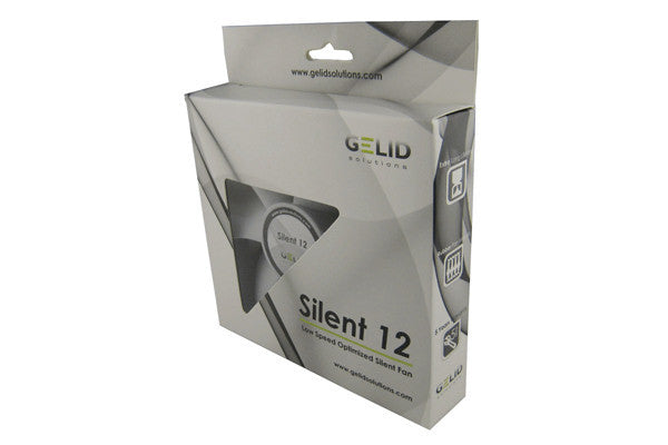 Gelid Silent 12 120mm x 120mm x 25mm Ultra Quiet PC Case Fan - FN-SX12-10 - Perfect for Gaming PCs, Workstations & Home Theater Cooling Systems