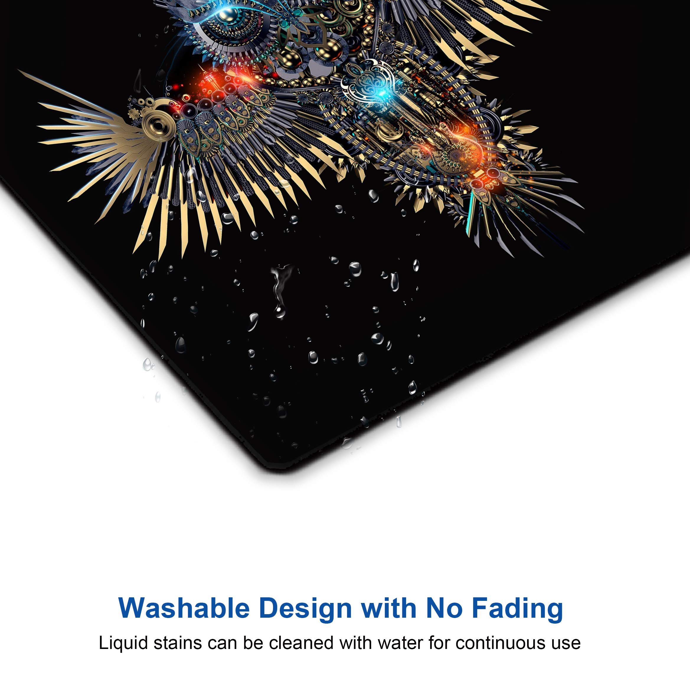 Personalized Mechanical Owl Design Small Non-Slip Rubber Mouse Pad for Computer & Office Use - Perfect for Gaming, Work, and Home Office Setup