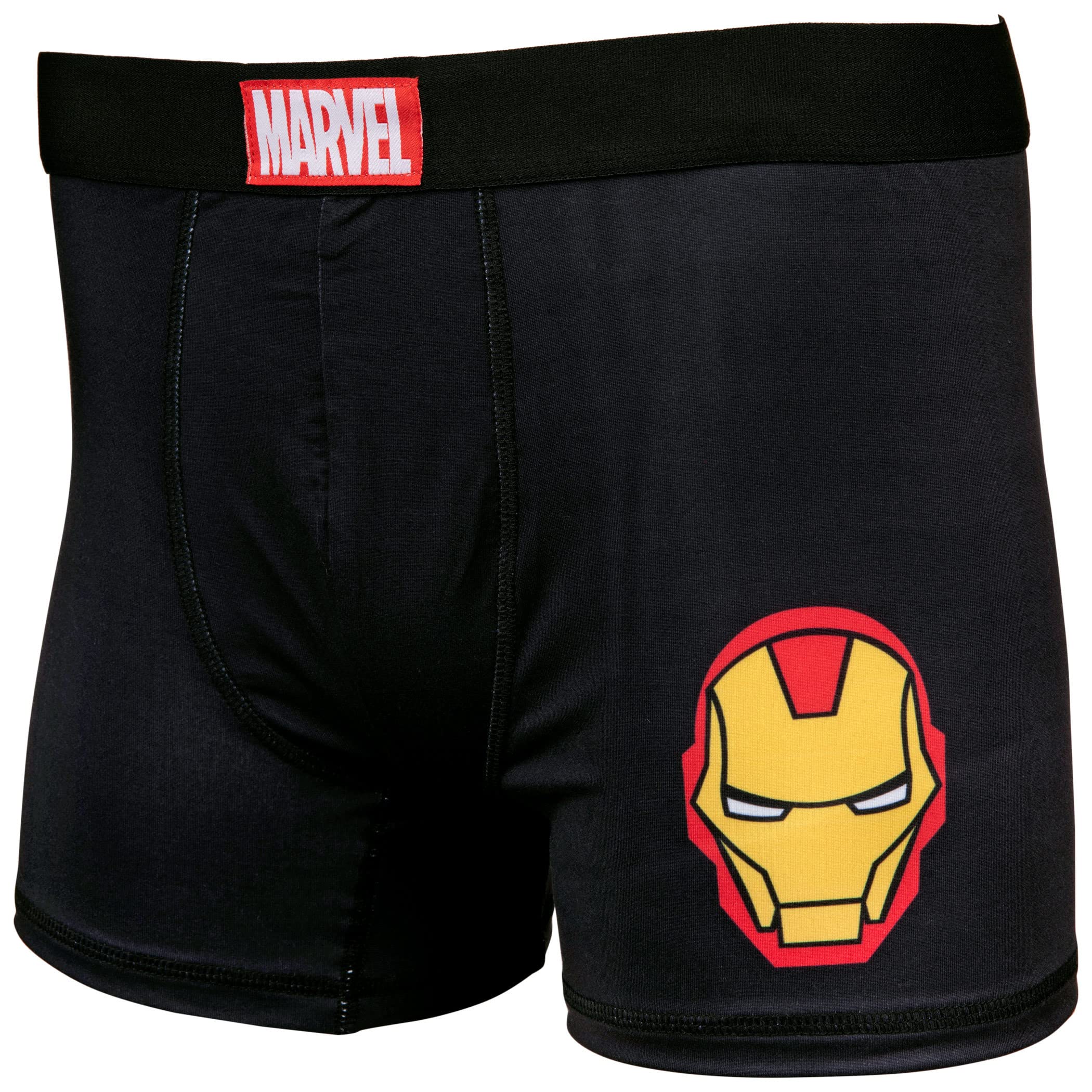 Marvel Iron Man Classic Logo Boxer Briefs for Men - Superhero Underwear for Everyday Comfort & Cosplay