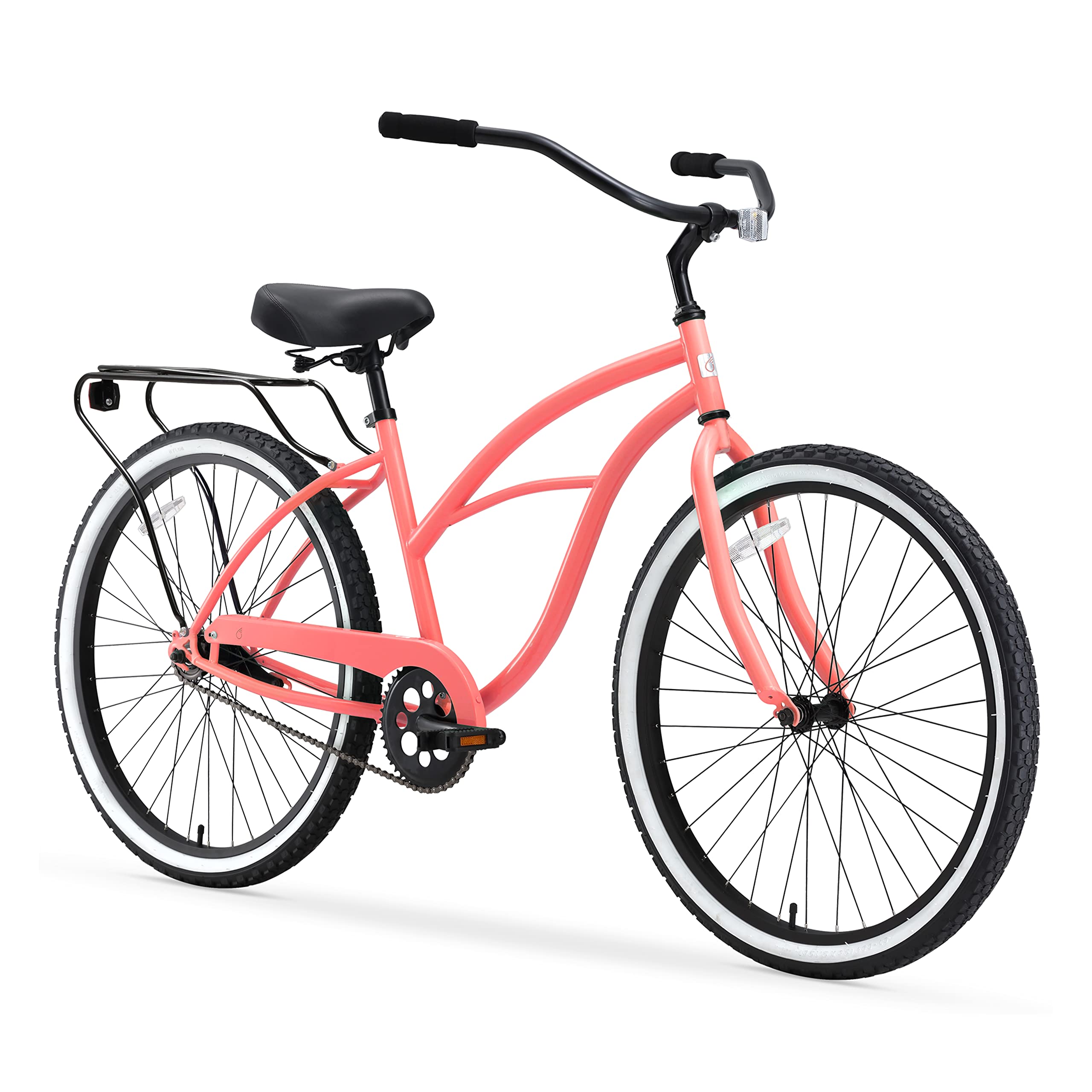 sixthreezero Around The Block Women's Beach Cruiser Bike - 1/3/7/21 Speed Bicycle with 26