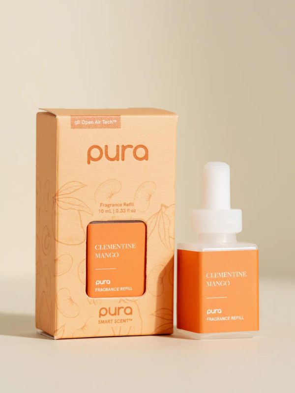 Refreshing Clementine Mango Pura Scent - Natural Citrus & Tropical Fruit Fragrance for Home, Office & Spa | Aromatherapy & Relaxation