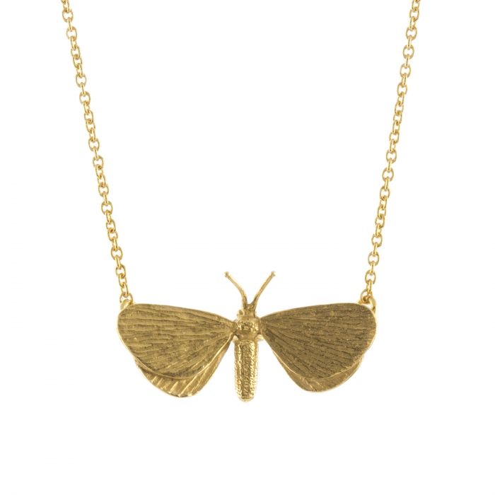 Elegant Drab Looper Moth Pendant Necklace - Unique Insect Jewelry for Women, Nature Inspired Fashion Accessory - Perfect for Boho Style, Gothic Fashion & Nature Lovers