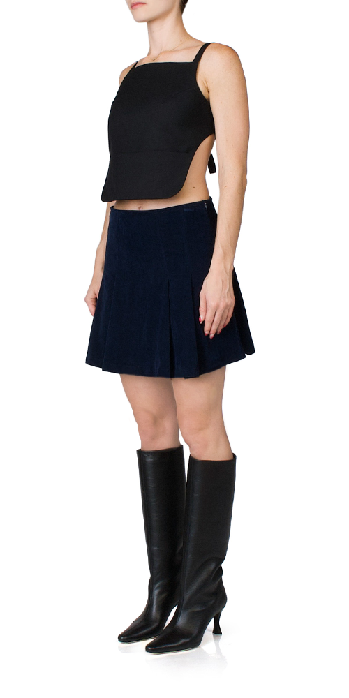 Elegant Elia Velvet Skirt for Women - Soft Stretch Midi Skirt with Pockets - Perfect for Fall Winter Outfits, Office Wear & Holiday Parties