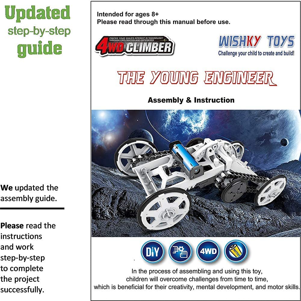 WISHKY STEM Toys for Kids Ages 8-12 | Science Kit & Engineering Projects for Young Builders | Mechanical Learning Toys for Boys & Girls 8-14 | Perfect Birthday Gift for Classroom & Home STEM Activities
