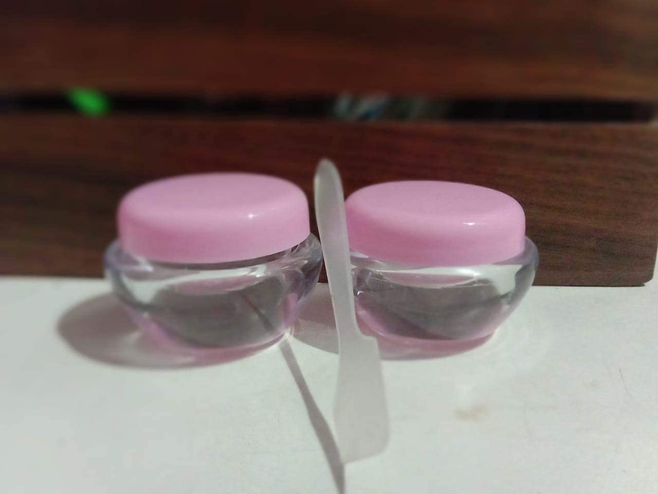Cannagenix Acrylic Empty Cosmetic Jars (2-Pack) - Multi-Color Small Containers for Eyeshadow, Face Cream & Makeup Storage - Perfect for DIY Beauty Products & Travel Organizers