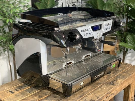 Astoria Plus 4 U TS 2 Group Black Espresso Machine - Professional Commercial Coffee Maker for Cafes, Restaurants & Offices - Perfect for Barista-Grade Espresso & Cappuccino