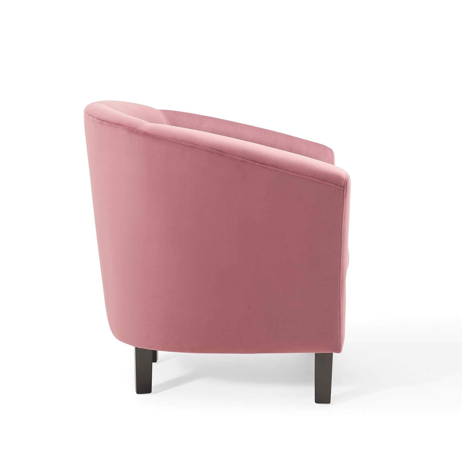 Modway Prospect Mid-Century Modern Armchair in Dusty Rose - Stylish Accent Chair for Living Room, Bedroom & Office