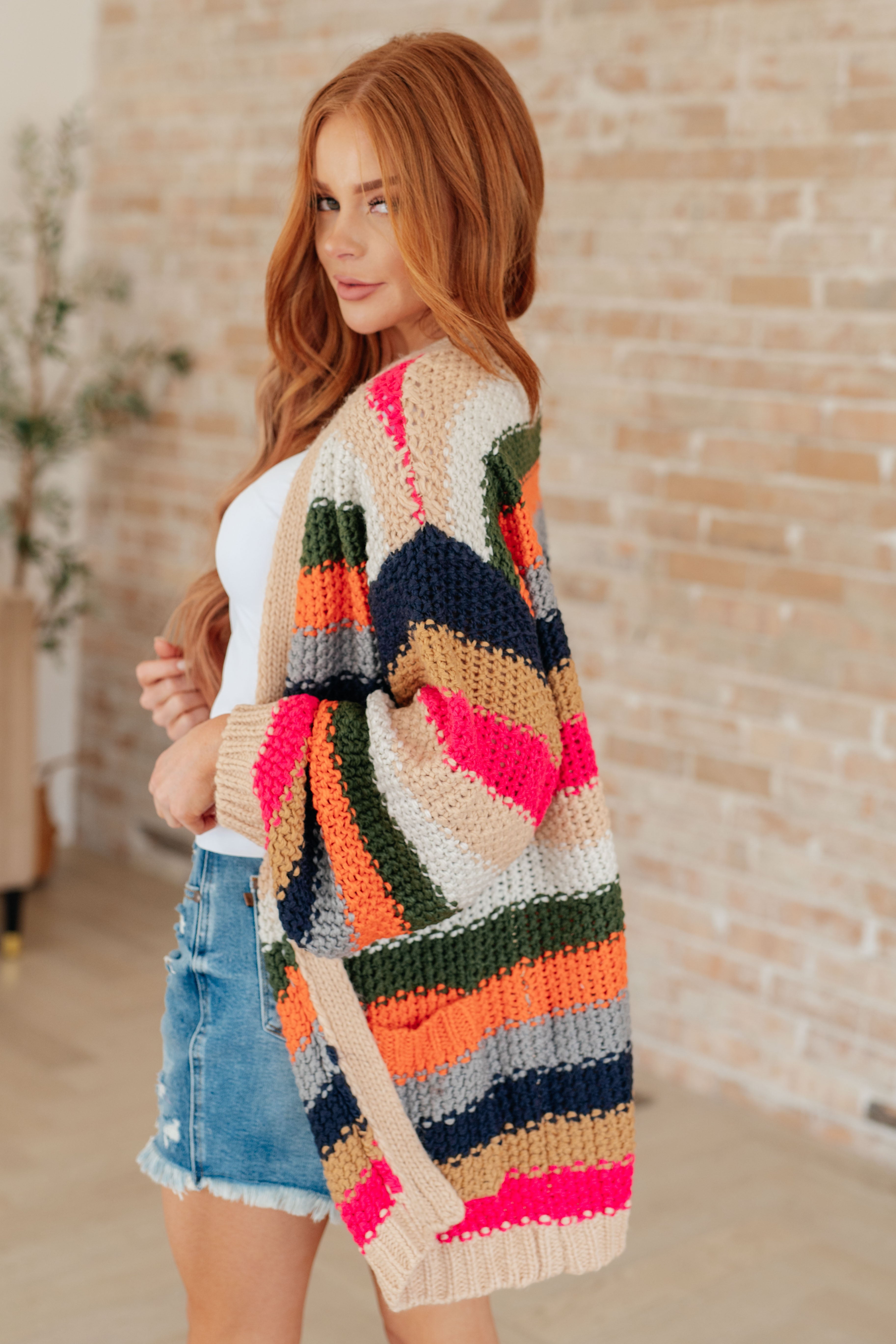 Life in Technicolor Knit Cardigan for Women - Soft & Stylish Open Front Sweater | Perfect for Fall, Winter & Cozy Outfits