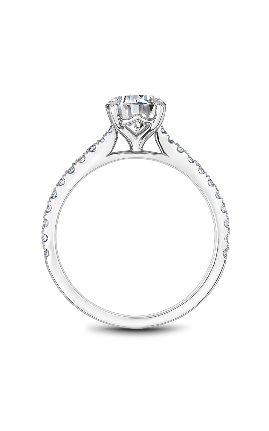 Noam Carver B525 01A Bridal Engagement Ring - Elegant Wedding Band for Women, Perfect for Proposals & Anniversaries