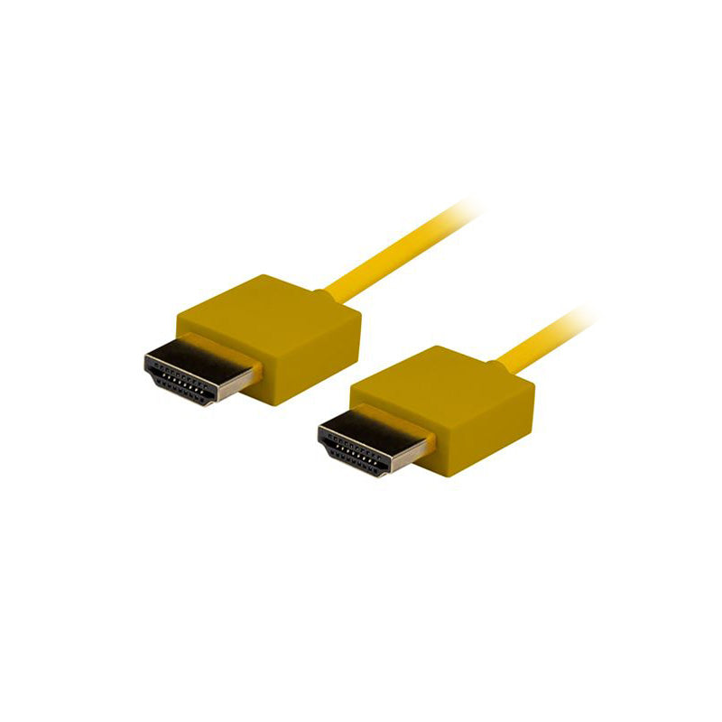 Dynamix HDMI Yellow Nano High-Speed Ethernet Cable - 4K 60Hz 1M (3.3ft) for Home Theater, Gaming & Streaming | Ultra HD, HDR, 3D Support