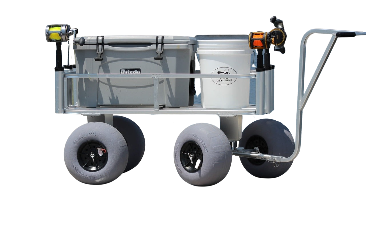 Angler's Fish N Mate 839 Heavy Duty 4 Wheel Beach Cart for Fishing Gear & Coolers - Perfect for Sand, Surf, and Outdoor Adventures