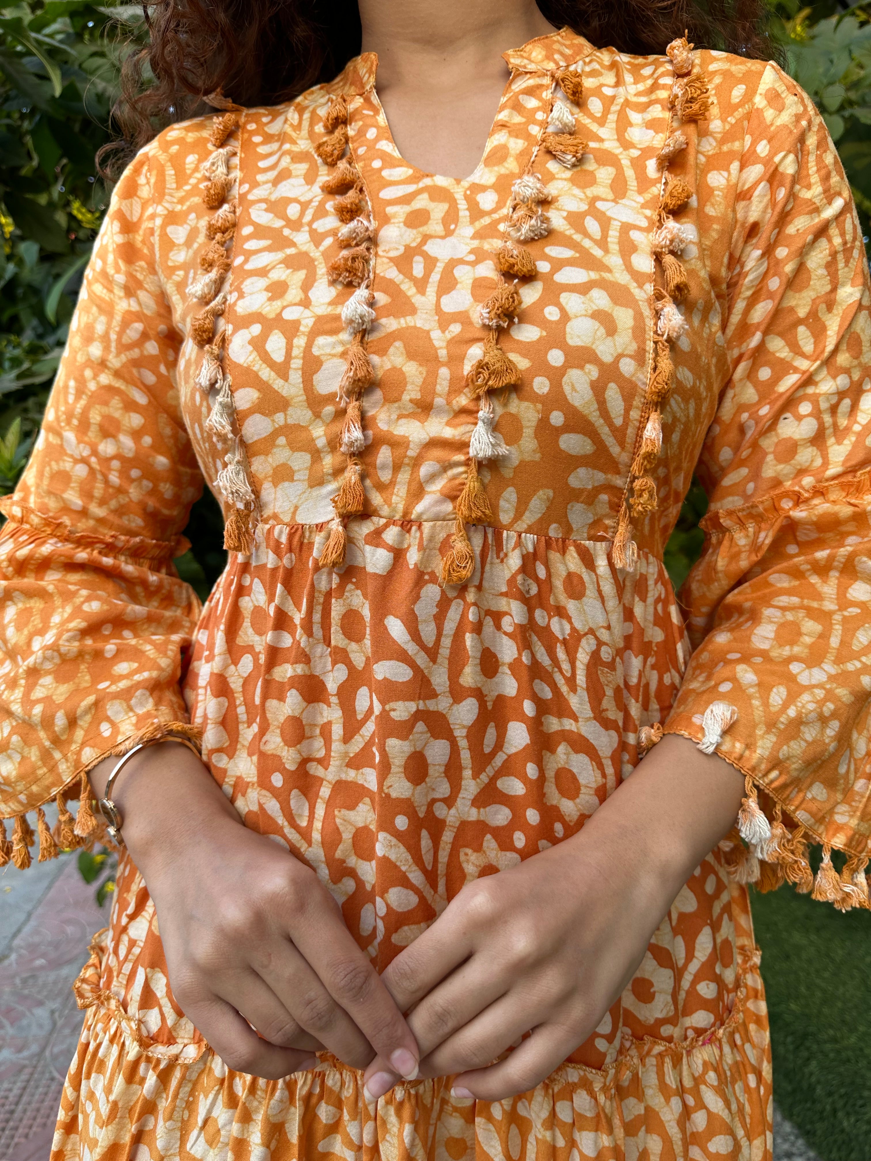 Natural Citrine Swirl Yellow Maxi Dress - Boho Chic Summer Beach Dress for Women | Perfect for Vacations, Weddings & Outdoor Events
