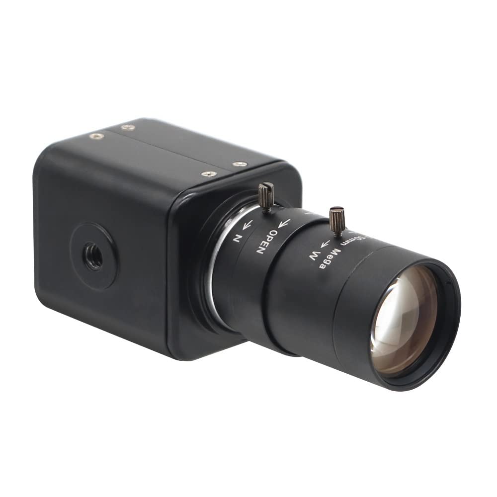 1080p HD 2MP USB Digital Microscope Camera with 5-50mm Varifocal Manual IRIS Lens for Live Streaming & Video Recording - Perfect for Lab Research, PCB Inspection, and Educational Demonstrations