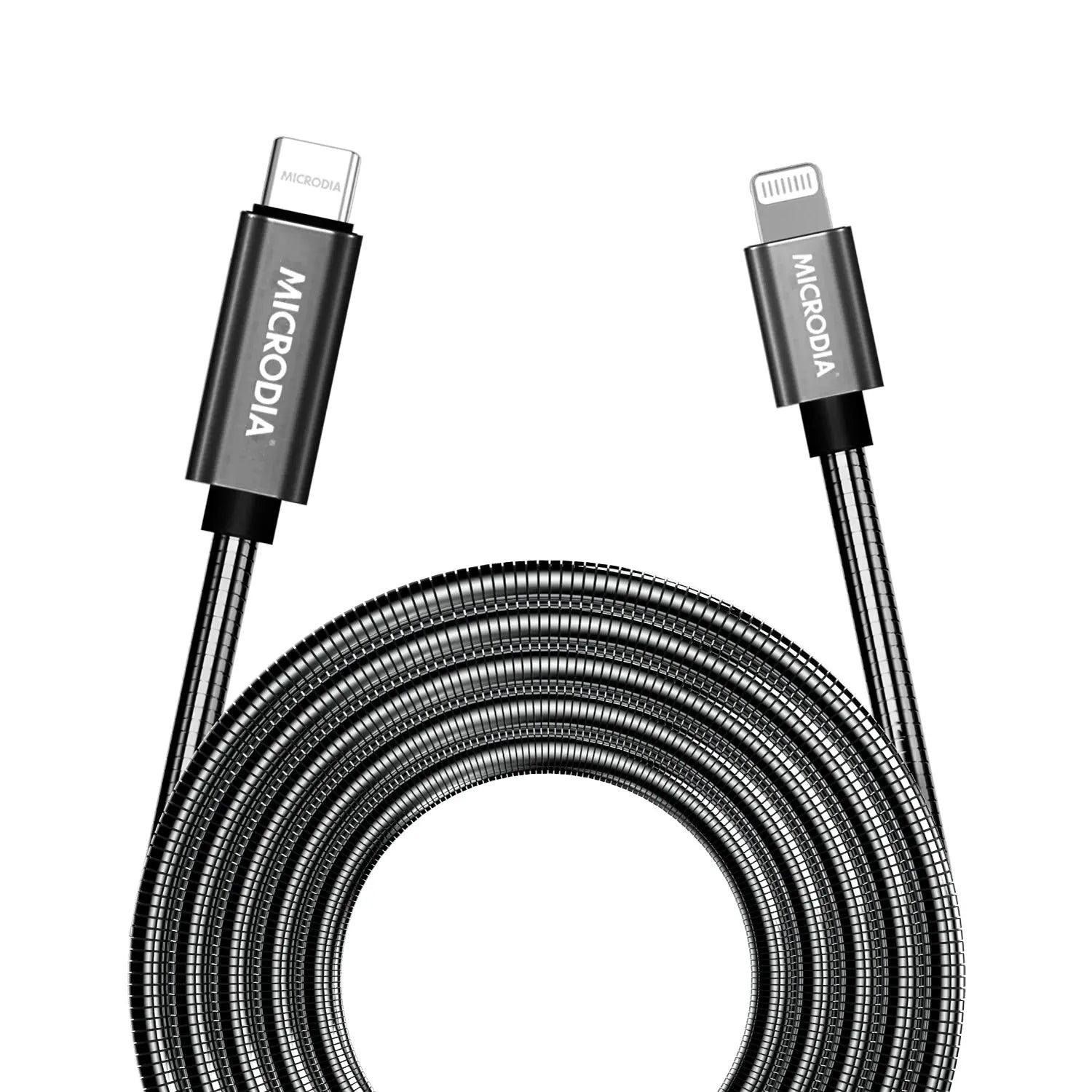 MICRODIA ExeCable™ Steel PD60W USB C to Lightning Fast Charging & Data Sync Cable - Compatible with iPhone 14/13/12/11/X/8 & iPad Pro/Air/Mini - Durable Nylon Braided for Home, Office & Travel Charging